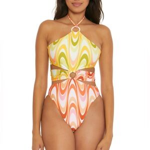 Becca Women's Whirlpool Margot High Neck One-Piece